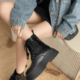 Eline | Elegante Plateaustiefel aus Leder – Stilvolle Schuhe mit Komfort