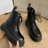 Eline | Elegante Plateaustiefel aus Leder – Stilvolle Schuhe mit Komfort