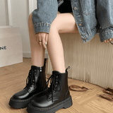 Eline | Elegante Plateaustiefel aus Leder – Stilvolle Schuhe mit Komfort