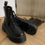 Eline | Elegante Plateaustiefel aus Leder – Stilvolle Schuhe mit Komfort