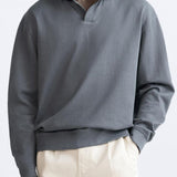 Beiger Pullover mit Polokragen – Lässiger Stil mit Eleganz