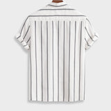 Maritimes Herren Sommer-Set | Gestreiftes Hemd & Shorts