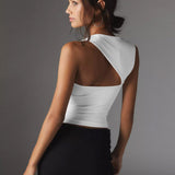 Sybille | Schickes Ein-Schulter-Crop-Top für jede Gelegenheit