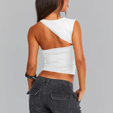 Sybille | Schickes Ein-Schulter-Crop-Top für jede Gelegenheit