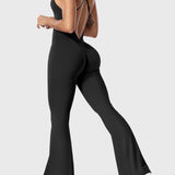 Serafina | Backless Flare Jumpsuit mit verstellbaren Trägern