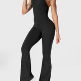 Serafina | Backless Flare Jumpsuit mit verstellbaren Trägern