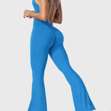 Serafina | Backless Flare Jumpsuit mit verstellbaren Trägern