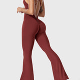 Serafina | Backless Flare Jumpsuit mit verstellbaren Trägern