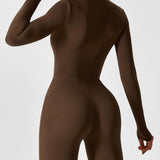 Wanda | Langärmeliger Overall - Stehkragen Reißverschluss