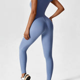 Wanda | Langärmeliger Overall - Stehkragen Reißverschluss