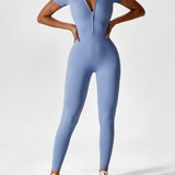 Wanda | Langärmeliger Overall - Stehkragen Reißverschluss