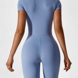 Wanda | Langärmeliger Overall - Stehkragen Reißverschluss