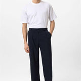 Zeno | Hochtaillierte Herrenhose Marineblau